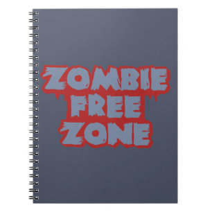 Caderno Espiral notebook personalizado Zombie Free Zone