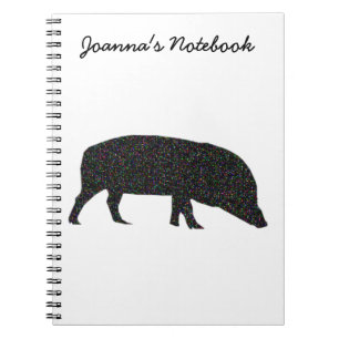 Caderno Espiral Notebook personalizável de porco