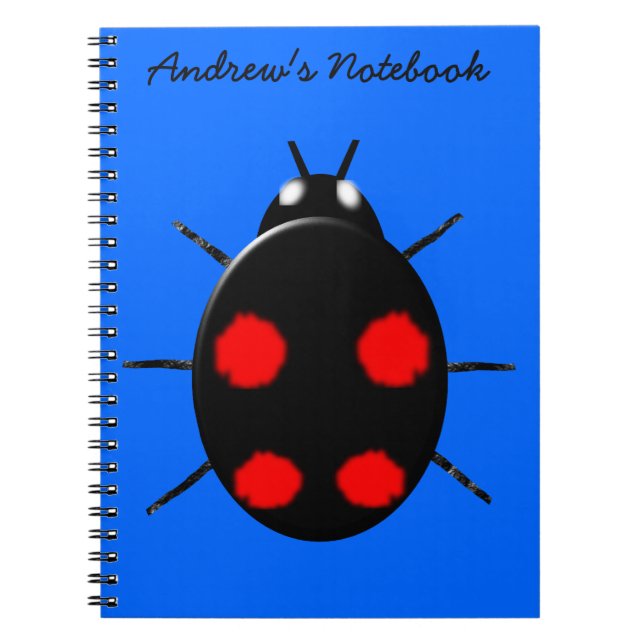 Caderno Espiral Notebook personalizável Harlequin Ladybird (Frente)