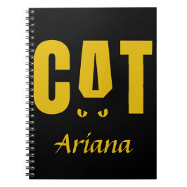 Caderno Espiral notebook personalizável para amantes de gatos