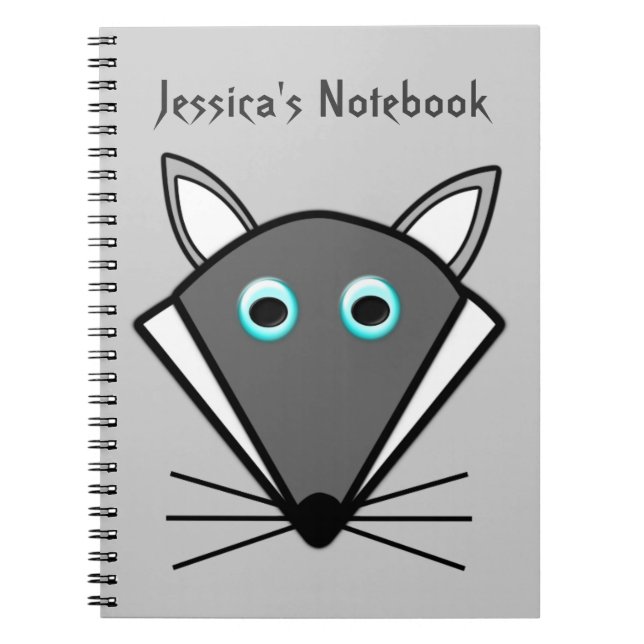 Caderno Espiral Notebook personalizável para o Lobo das Bruxas (Frente)