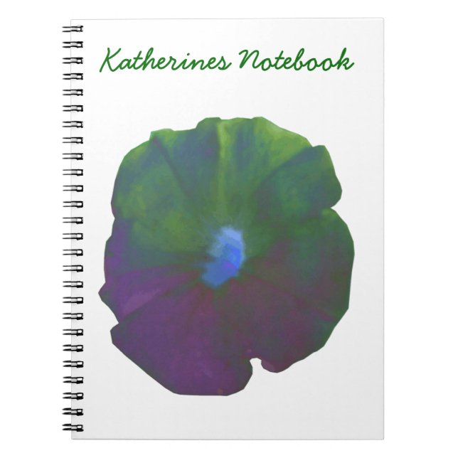 Caderno Espiral Notebook Personalizável Rainbow Petunia (Frente)