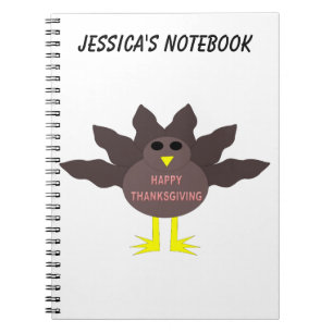 Caderno Espiral Notebook personalizável turco de ação de graça