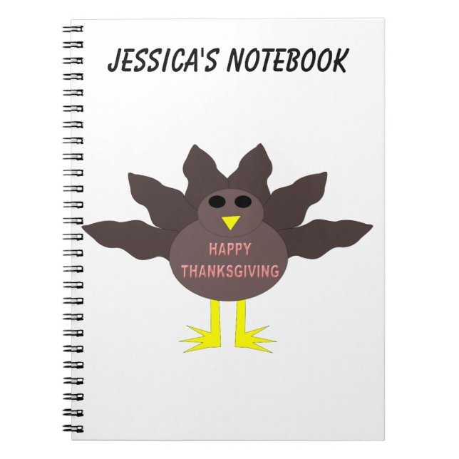 Caderno Espiral Notebook Personalizável Turco Dependido (Frente)