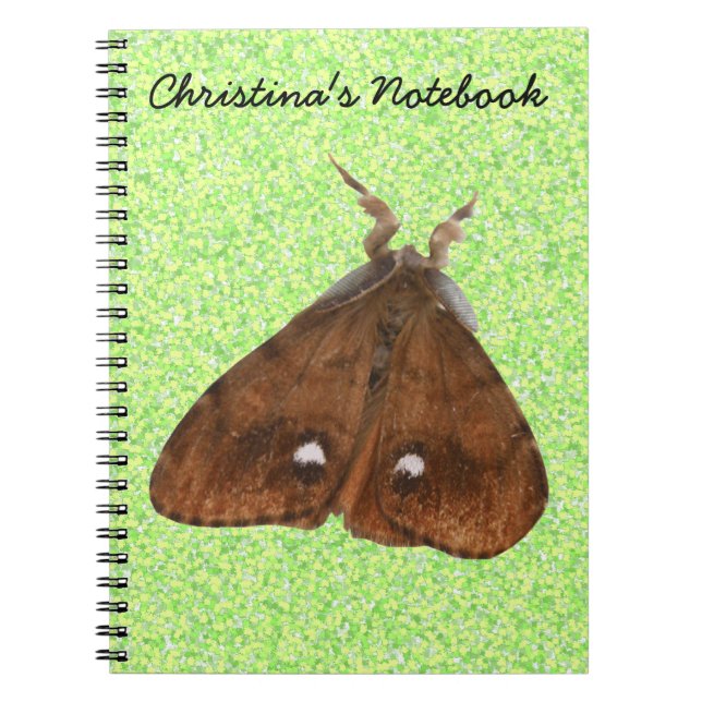 Caderno Espiral Notebook personalizável Vapourer Moth (Frente)