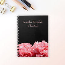 Notebook pessoal cor-de-rosa