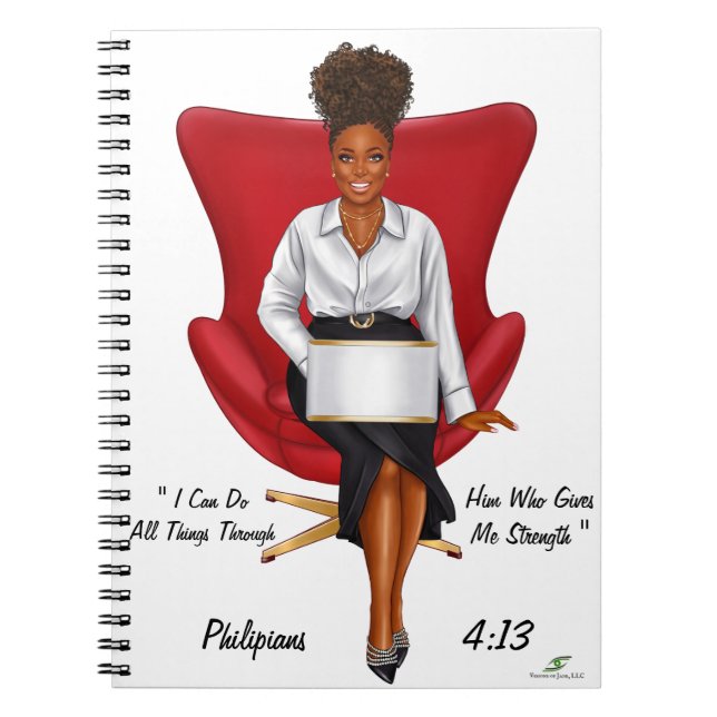 Caderno Espiral Notebook Philipans 4:13 (Frente)