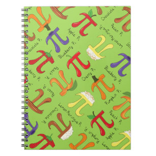 Caderno Espiral Notebook Pi Menu Cute Math Pi Day