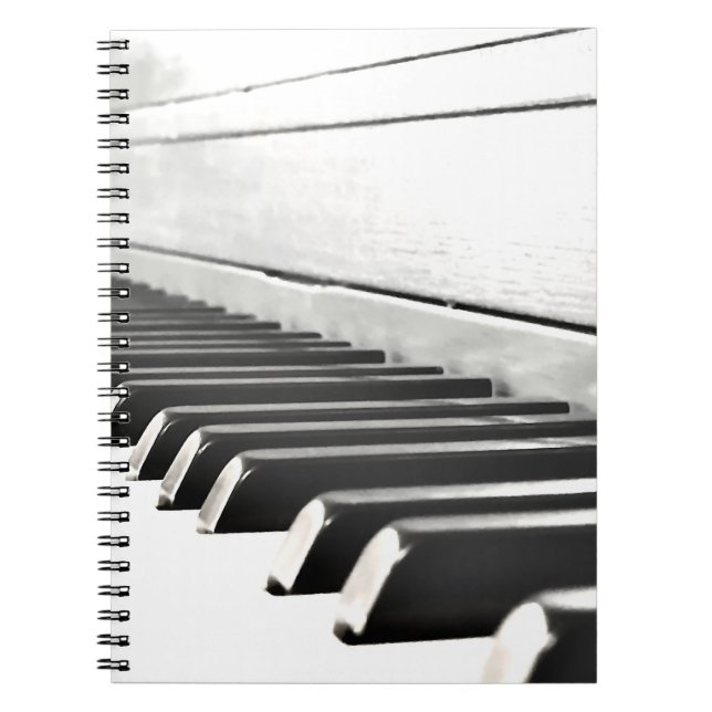 Caderno Espiral Notebook - Piano / Música (Frente)