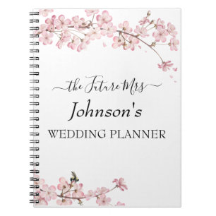 Caderno Espiral Notebook Pink Cherry Blossom Planner