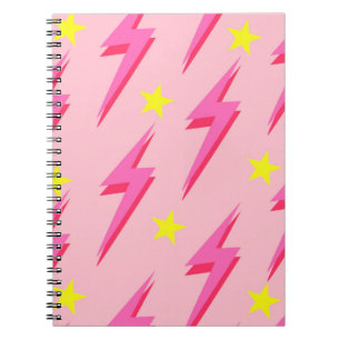 Caderno Espiral Notebook Pink Lightning para Escola