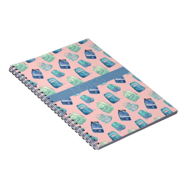 CADERNO ESPIRAL NOTEBOOK PINK PINK PINK AZUL DE CLASSE DE PINTURA (Lado Direito)