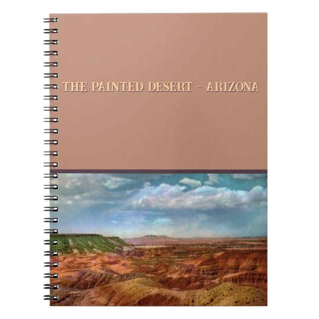 Caderno Espiral Notebook pintado para o deserto (Frente)