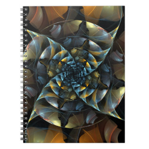 Caderno Espiral Notebook PinWheel Abstrato Art