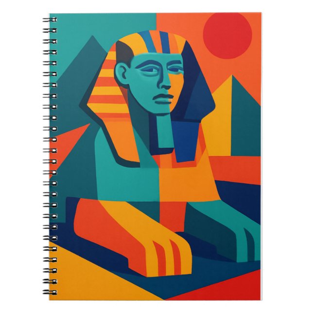 Caderno Espiral Notebook Pop Art Sphinx colorido (Frente)