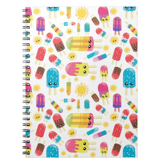 Caderno Espiral Notebook Popsicle Summer Design (Frente)