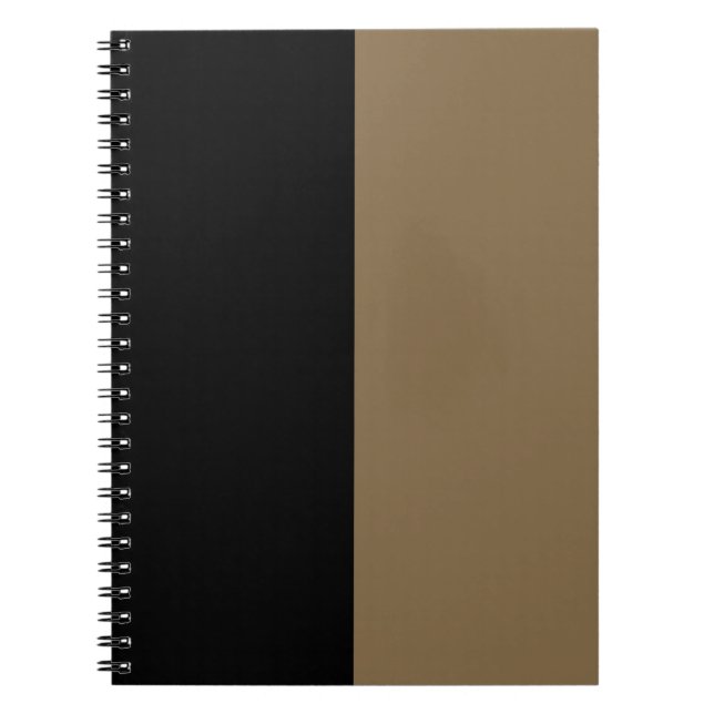 Caderno Espiral Notebook Preto e Dourado PERSONALIZADO (Frente)