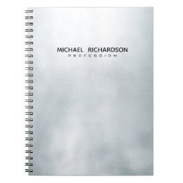 Caderno Espiral Notebook Preto Masculino Silver Elegante