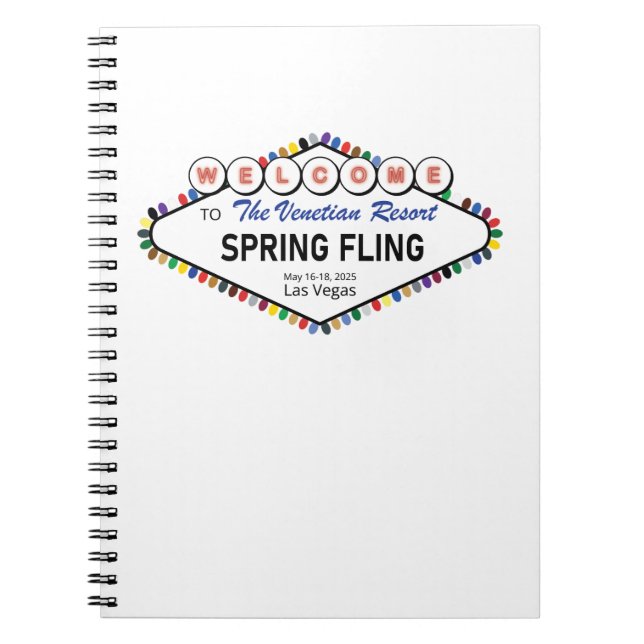 Caderno Espiral Notebook primavera Fling (Frente)