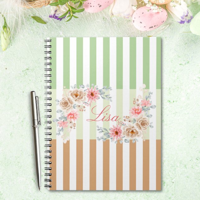 Caderno Espiral Notebook Primavera personalizado (Personalized Spring Meadow Notebook)