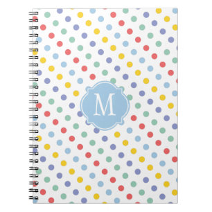 Caderno Espiral Notebook primavera Rainbow Monograma