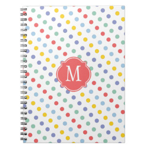Caderno Espiral Notebook primavera Rainbow Monograma