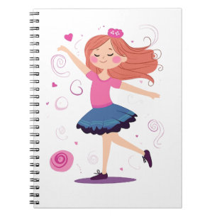 Caderno Espiral Notebook princesa dançante Ballerina