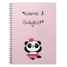 Notebook princesa rosa Panda