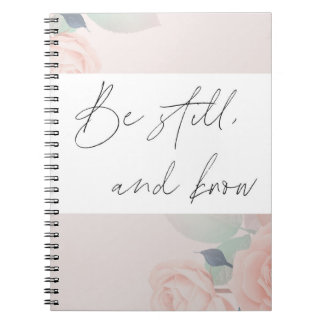 Caderno Espiral Notebook Psalm 46:10 - Esteja quieto e saiba