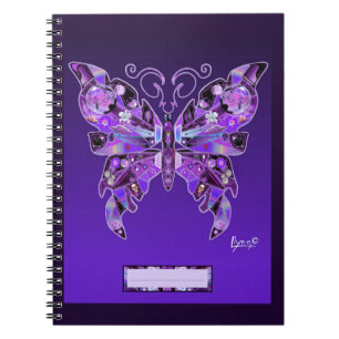 Caderno Espiral Notebook Purple Butterfly 31