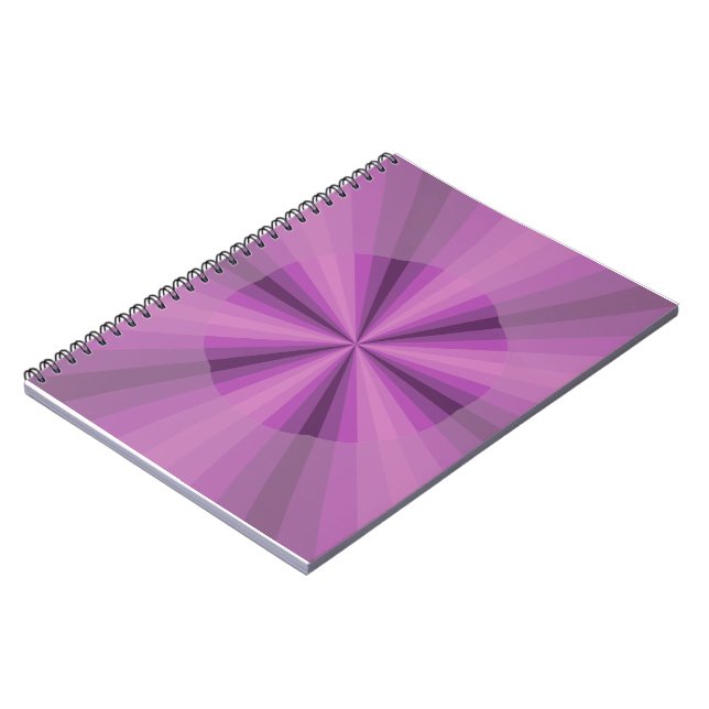 Caderno Espiral Notebook púrpura ilusão óptica (Left Side)