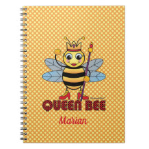 Notebook Queen Bee Spiral Linhado