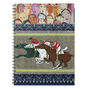 Caderno Espiral Notebook Race Horses