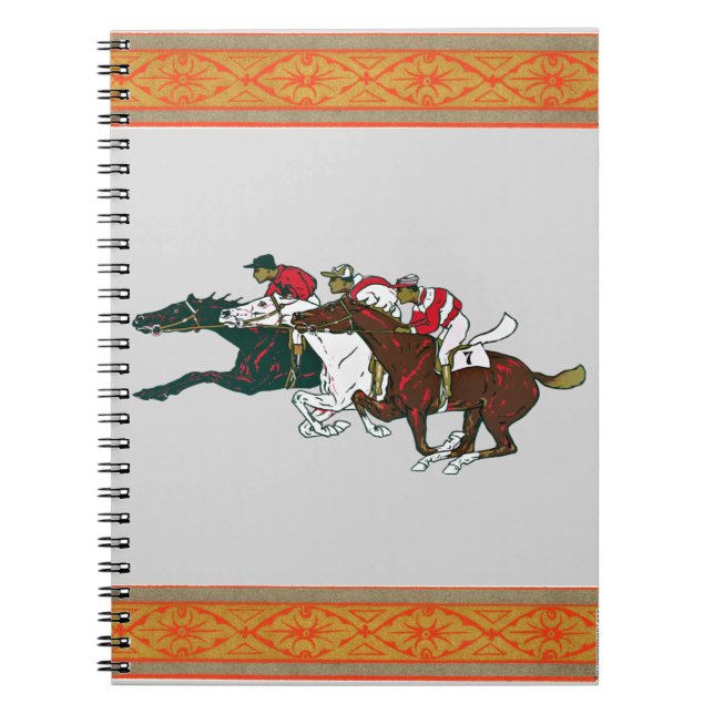 Caderno Espiral Notebook Race Horses (Frente)