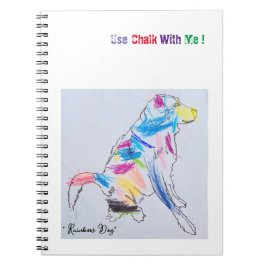 Caderno Espiral Notebook "Rainbow Dog Chalk"