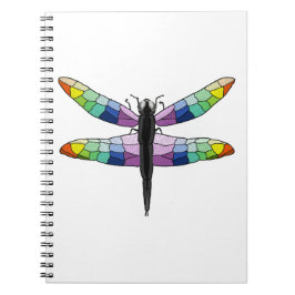 Caderno Espiral Notebook Rainbow Dragonfly