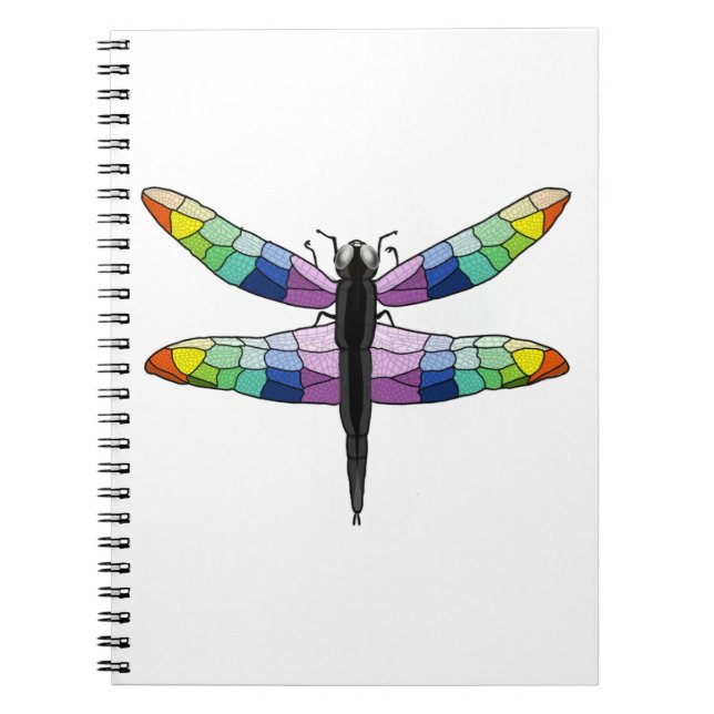Caderno Espiral Notebook Rainbow Dragonfly (Frente)