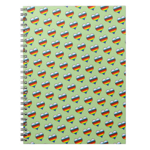 Caderno Espiral Notebook Rainbow Heart