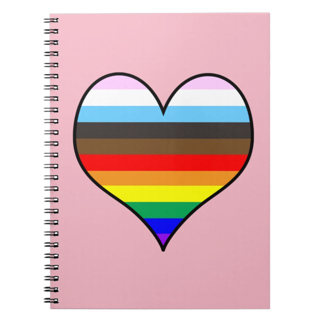Caderno Espiral Notebook Rainbow Heart (Frente)