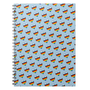 Caderno Espiral Notebook Rainbow Heart