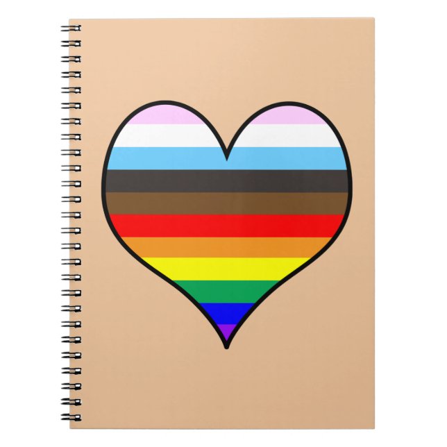 Caderno Espiral Notebook Rainbow Heart (Frente)