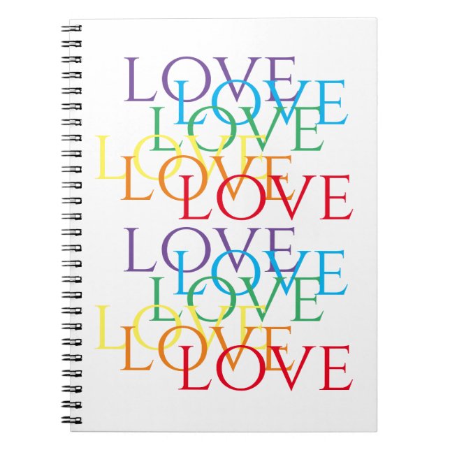 Caderno Espiral Notebook RAINBOW LOVE 6,5x8,75 (Frente)