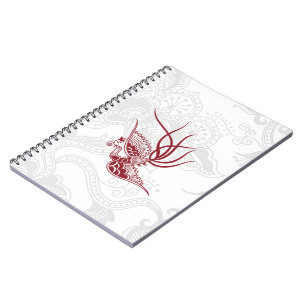 Caderno Espiral Notebook Red Bird e Floral