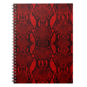 Caderno Espiral Notebook Red Cobra Skin Impressão