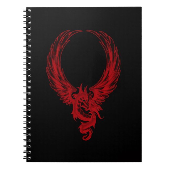 Caderno Espiral Notebook Red Dragon Ryuu (Frente)