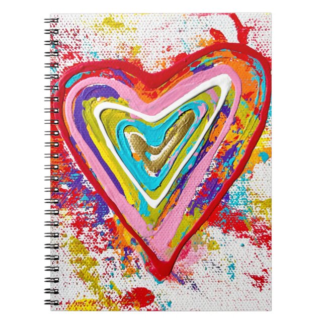 Caderno Espiral Notebook Red Heart (Frente)