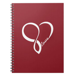 Caderno Espiral Notebook Red Love Heart
