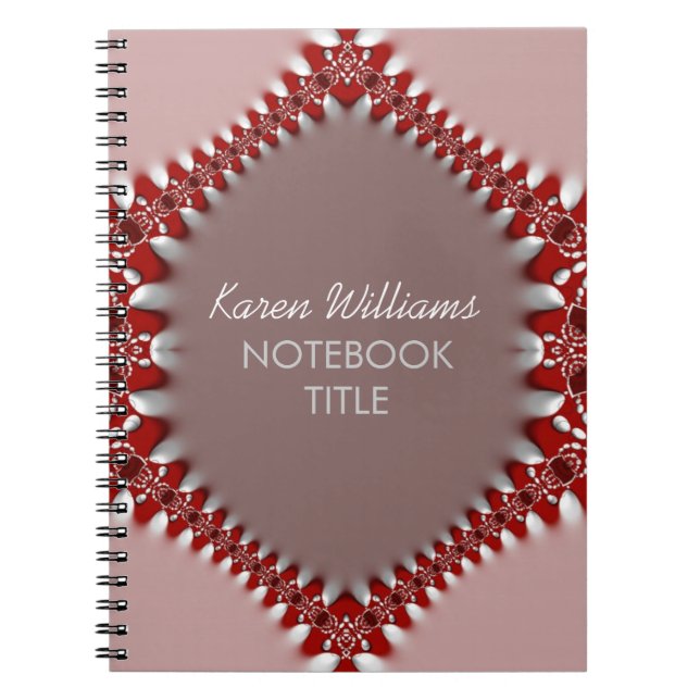 Caderno Espiral Notebook Red Pink Lace (Frente)