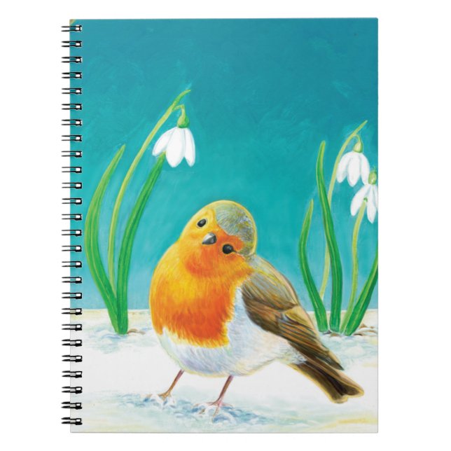 Caderno Espiral Notebook Red Robin Illustration (Frente)