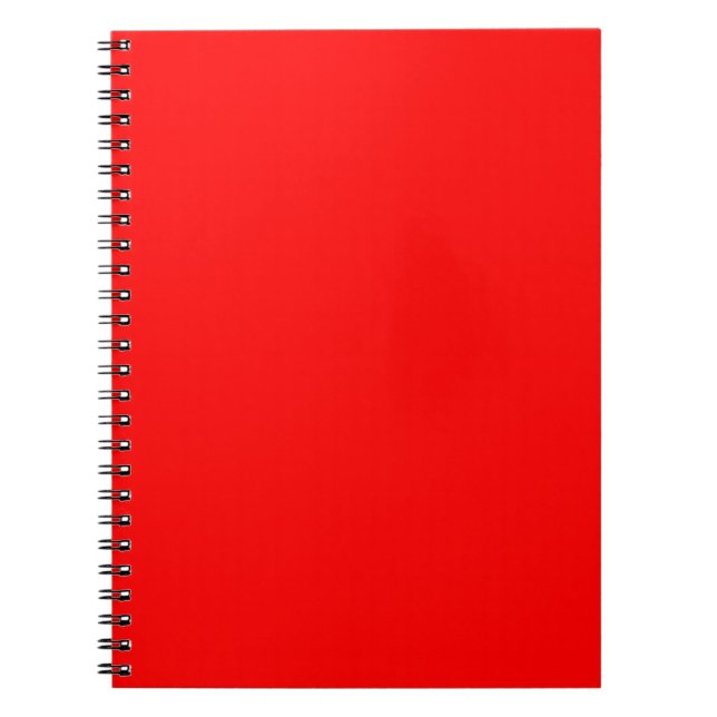 Caderno Espiral Notebook Red Spiral Personalizado Mínimo (Frente)